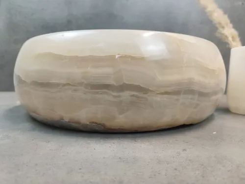 Onyx Marmor Vintage Light Cooper Shell Seitenansicht
